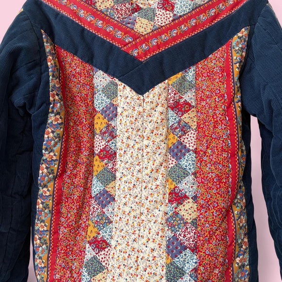 Patchwork Quilted Corduroy Jacket Handmade - Picture 6 of 8
